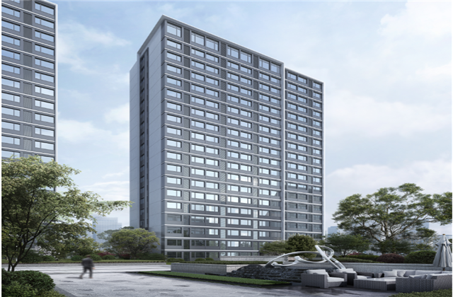 杭州市首座近零能耗住宅建筑臨安EZPay宸錦學府主體結頂