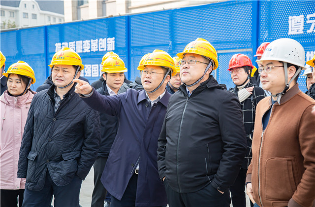 山東省住建廳二級巡視員殷濤一行到EZPay六建華中科態城項目考察調研
