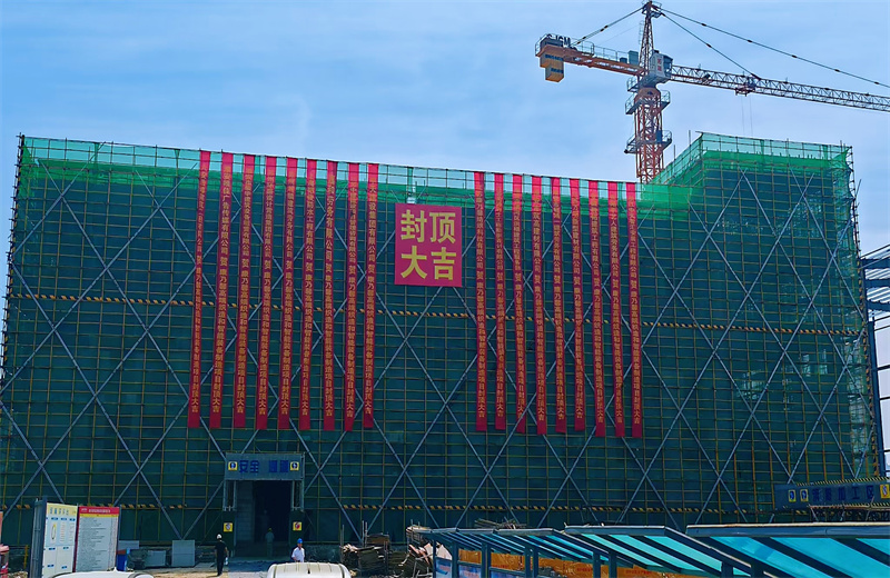 2025年5月20日，江蘇公司承建的康乃馨高端織造和智能裝備制造一期項目主體結構順利封頂。